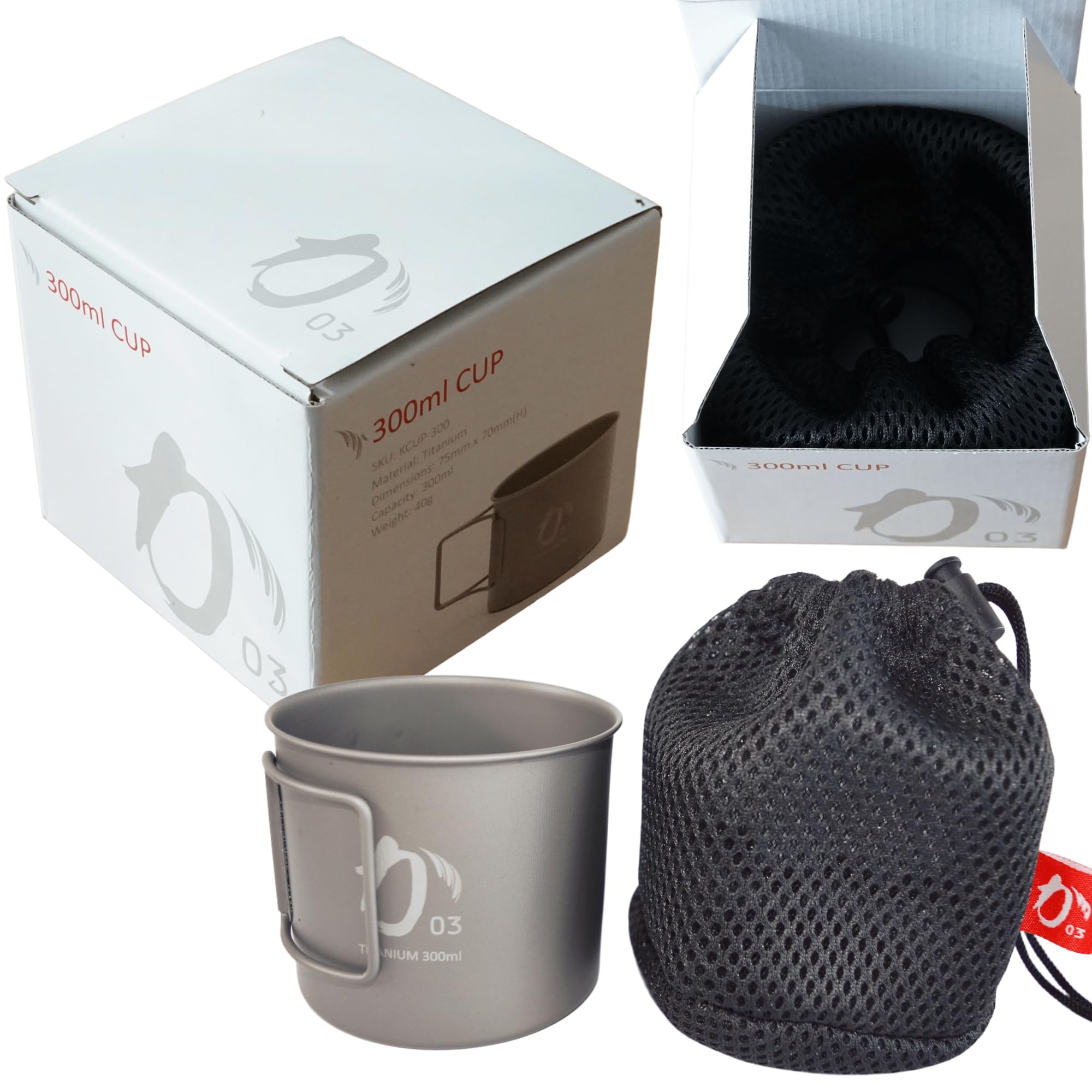 Amazon.co.jp: アウトドア用チタンカップ 300ml KCUP-300 : スポーツ